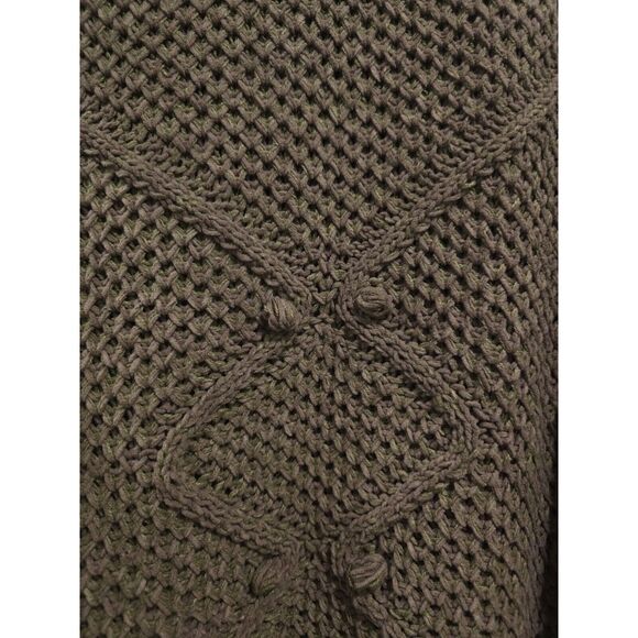 NWT Mason‎ & Belle Olive Cable Knit Pom Pom Sweater Women's size XXL - Picture 3 of 9